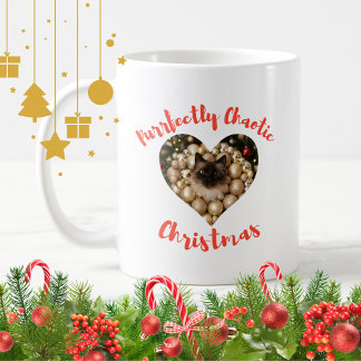Christmas Personalized Cat Heart Photo Frame Coffee Mug