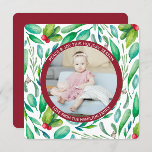Christmas Personalized Christmas Pattern Photo Holiday Card