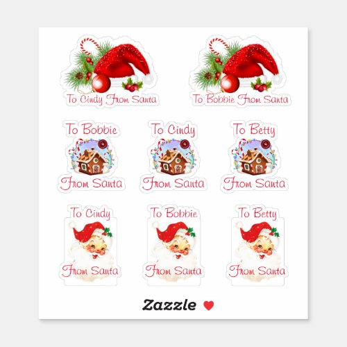 Christmas Personalized From Santa Stickers