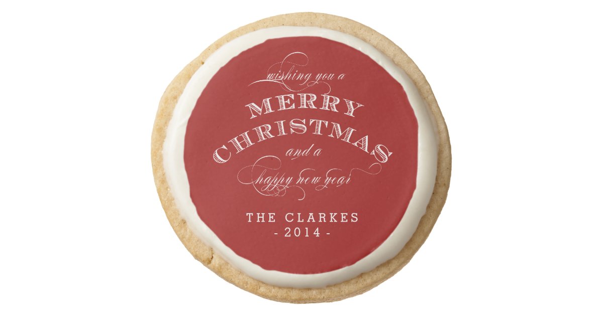 CHRISTMAS PERSONALIZED HOLIDAY COOKIES | Zazzle