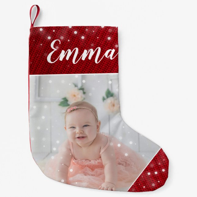 Christmas Personalized Kids Photo Stocking (Front)