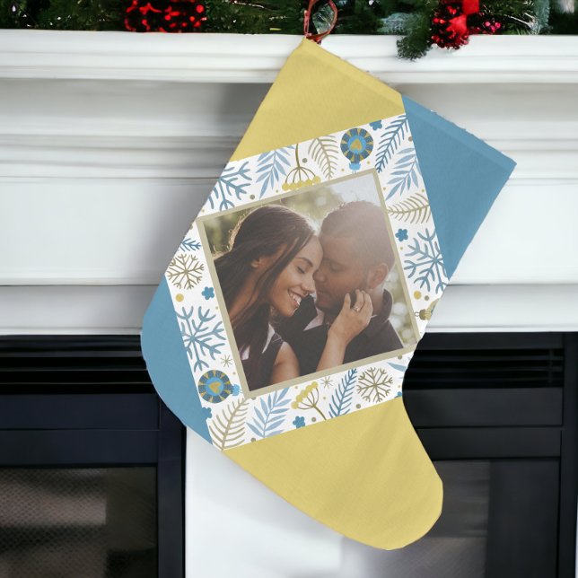 Christmas Personalized Modern Photo Large Christmas Stocking (Christmas Personalized Modern Photo Large Christmas Stocking from Ricaso. Photo gifts )