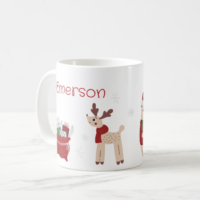 Christmas Personalized Mug for Kids (Front Left)
