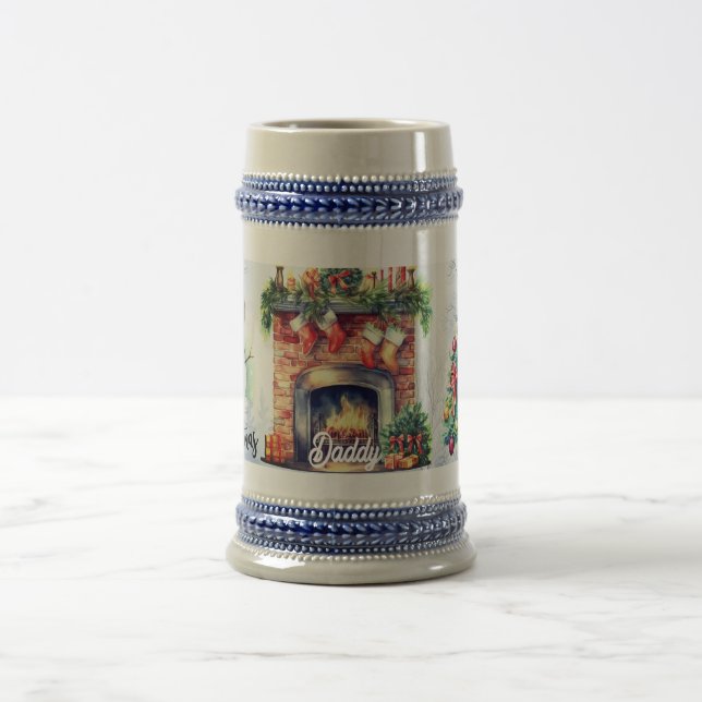 Christmas personalized name beer stein (Center)