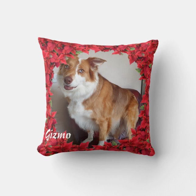 Christmas Personalized Pet Name/ Photo Throw Pillow (Front)