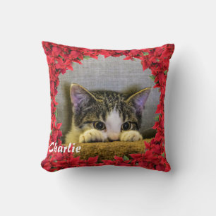 Christmas Personalized Pet Name/ Photo Throw Pillow