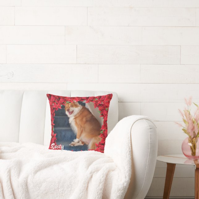Christmas Personalized Pet Name/ Photo Throw Pillow (Couch)