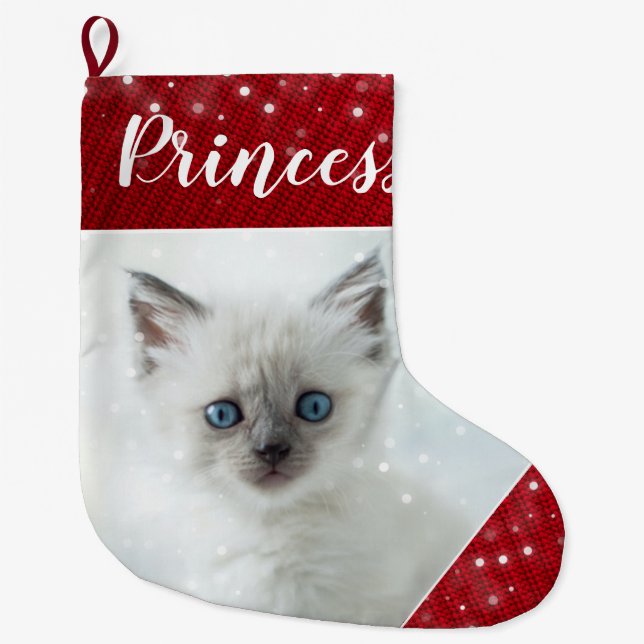Christmas Personalized Pet Photo Stocking (Front)