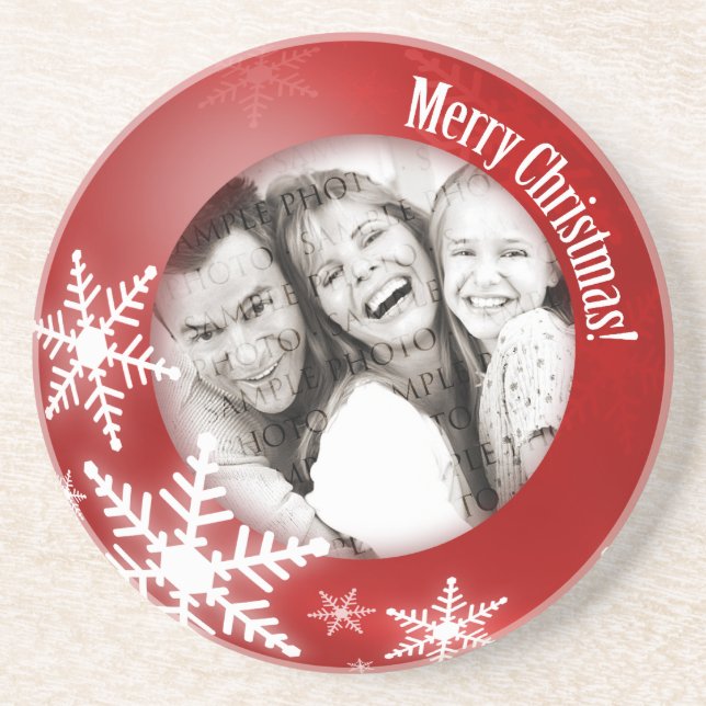 Christmas Personalized photo coaster (Front)