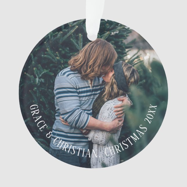 Christmas Personalized Photo Design Your Own Ornament (Front)