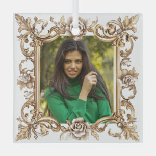 Christmas Personalized Photo Glass Ornament