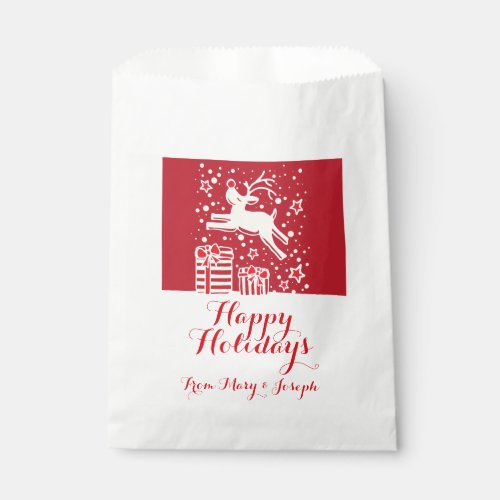Christmas personalized reindeer gift bags