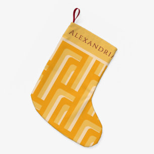 Christmas Personalized Retro Geometric Small Christmas Stocking