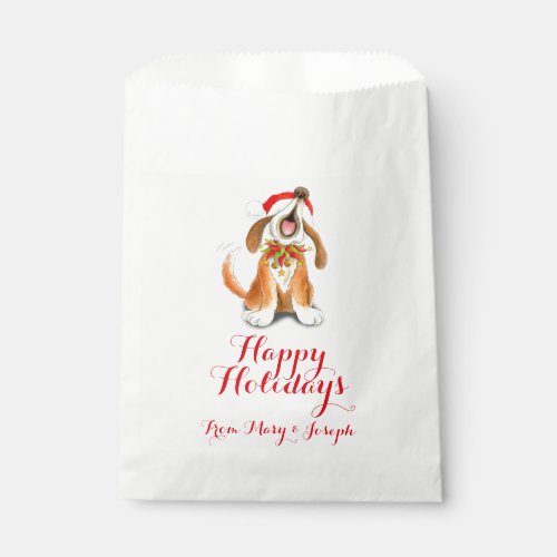 Christmas personalized singing dog gift bags