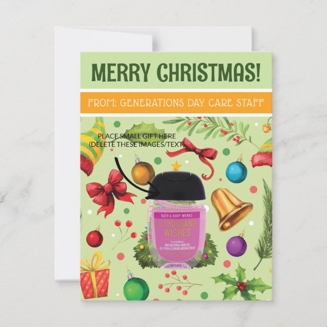 Christmas Personalized Small Gift, Gifting Cards (Front)