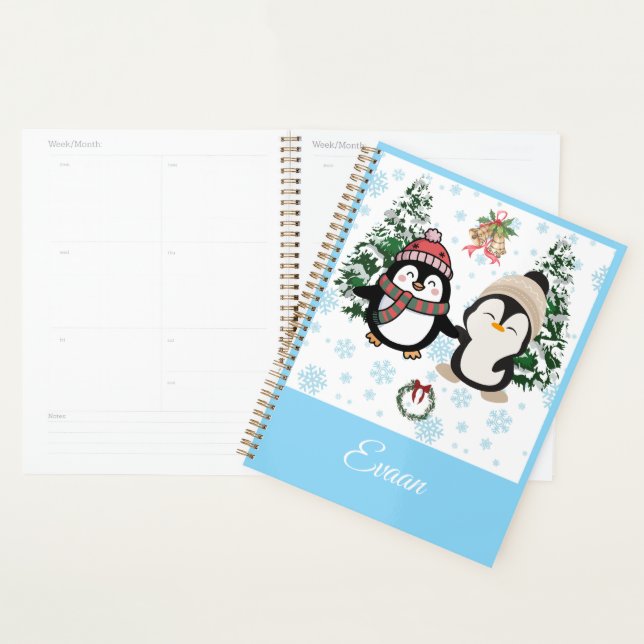  Christmas Personalized Spiral Notebook Planner (Display)