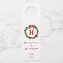 Christmas Personalized Wine Bottle Tags