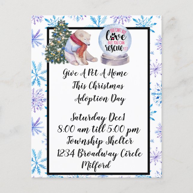 Christmas Pet Adoption Flyer (Front)