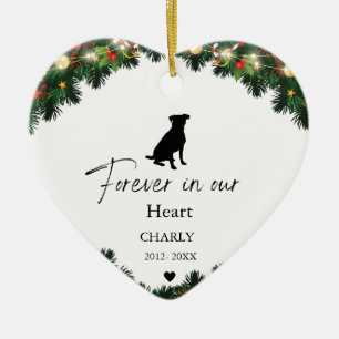Christmas Pet Cat Dog Memorial name Ceramic Ornament