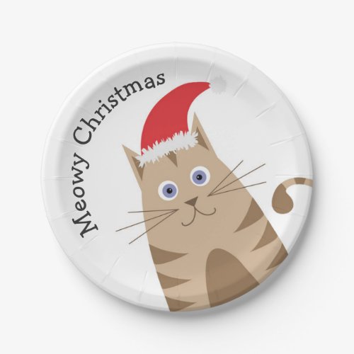 Christmas pet cat holidays table decoration meow paper plates