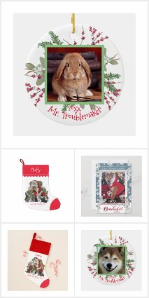 Christmas Pet Custom Ornaments, Stockings, Gifts