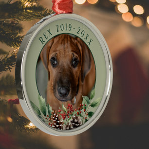 Christmas Pet Memorial Metal Ornament