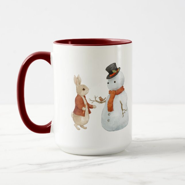 Christmas Peter Rabbit Vintage Mug (Left)