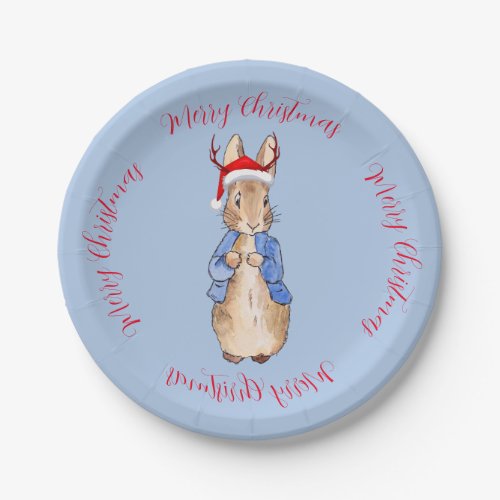 Christmas Peter the Rabbit Reindeer hat Paper Plates