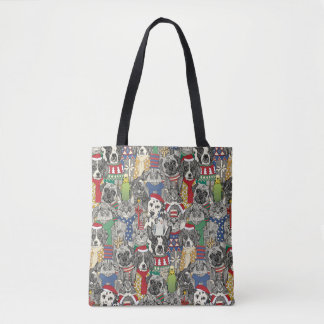 christmas pets tote bag