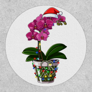 Christmas Phalaenopsis Moth Orchid Holiday Lights  Patch
