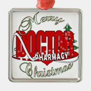 CHRISTMAS PHARMACY DOCTOR METAL ORNAMENT