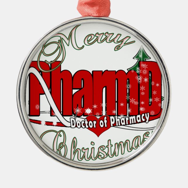 CHRISTMAS PharmD Doctor of Pharmacy Metal Ornament (Front)