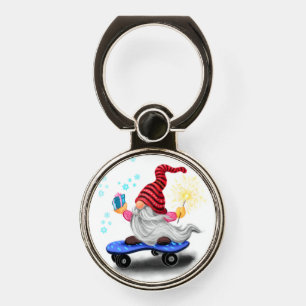 Christmas Phone Ring Stand Gift Gnome with Gifts