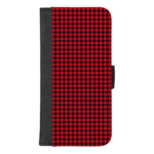 Christmas Phone WalletCase Red Black Buffalo Plaid iPhone 87 Plus Wallet Case