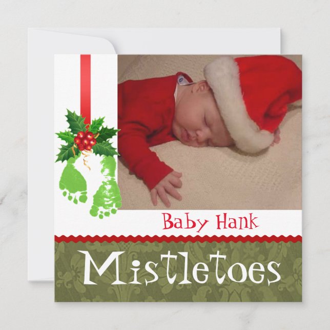 Christmas Photo Baby Announcements (Front)