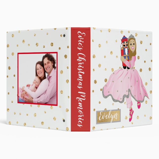 Christmas Photo Binder Light Brown Hair Ballerina (Background)