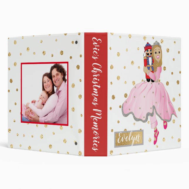 Christmas Photo Binder Personalize Ballerina (Background)