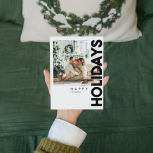 Christmas Photo Black Happy Holiday