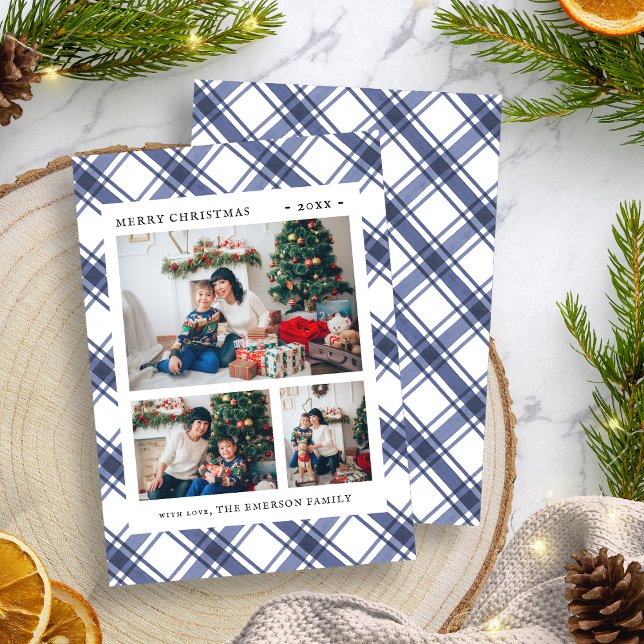 Christmas Photo Blue Holiday Card (Christmas Photo Blue Holiday Card
)