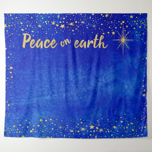 Christmas Photo Booth Backdrop Gold Stars Peace