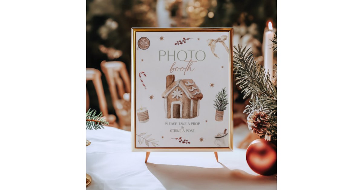 Christmas Photo Booth Table Sign | Zazzle