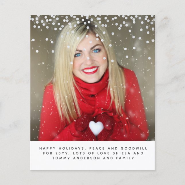 Christmas PHOTO Budget Year In Review Letter (Front)