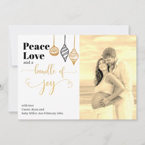 Christmas Photo Bundle of Joy Pregnancy Announcement