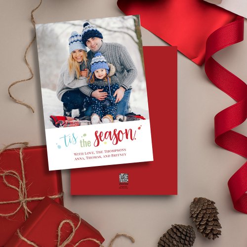 Christmas Photo Calligraphy Script Cute Typography Holiday Card