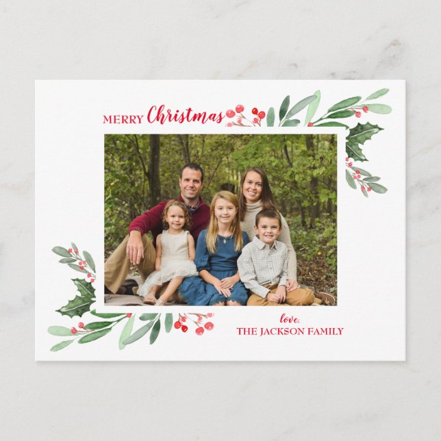Christmas Photo card, Christmas greeting card (Front)