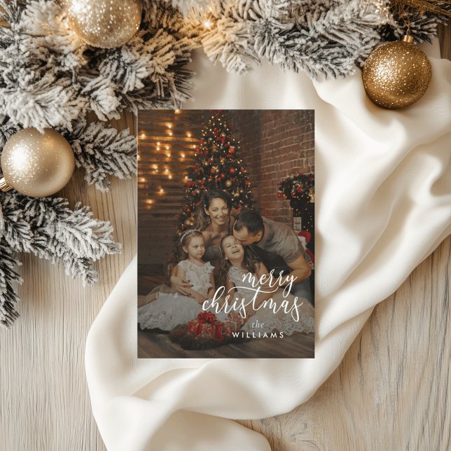 Christmas Photo Card Dark Modern Dusty Trendy  (Creator Uploaded)