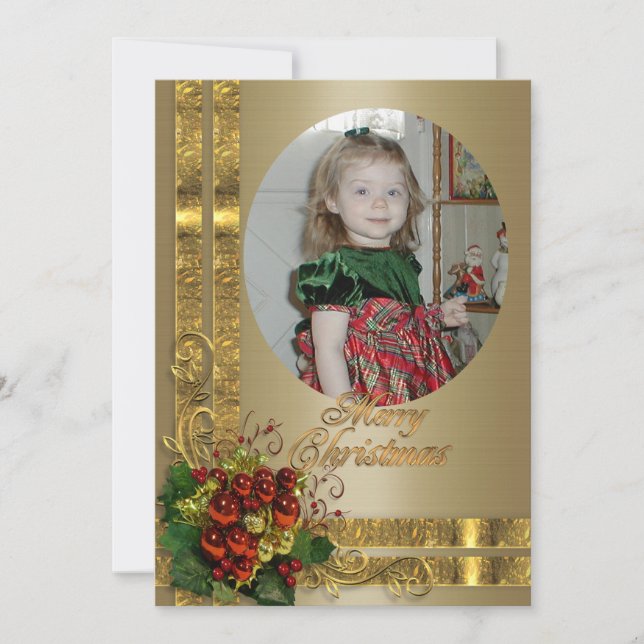 Christmas photo card elegant (Front)
