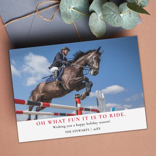 Christmas Photo Card for Equestrians