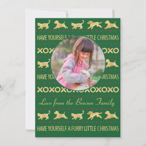 Christmas Photo Card Furry Little Christmas