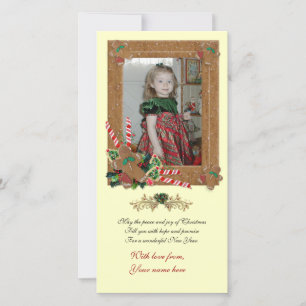 Christmas photo card Gingerbread cookies